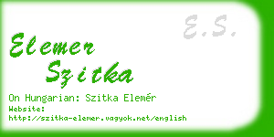 elemer szitka business card